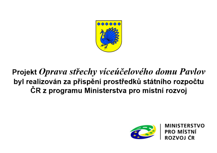 Propagace víceúčelového domu Pavlov 2024