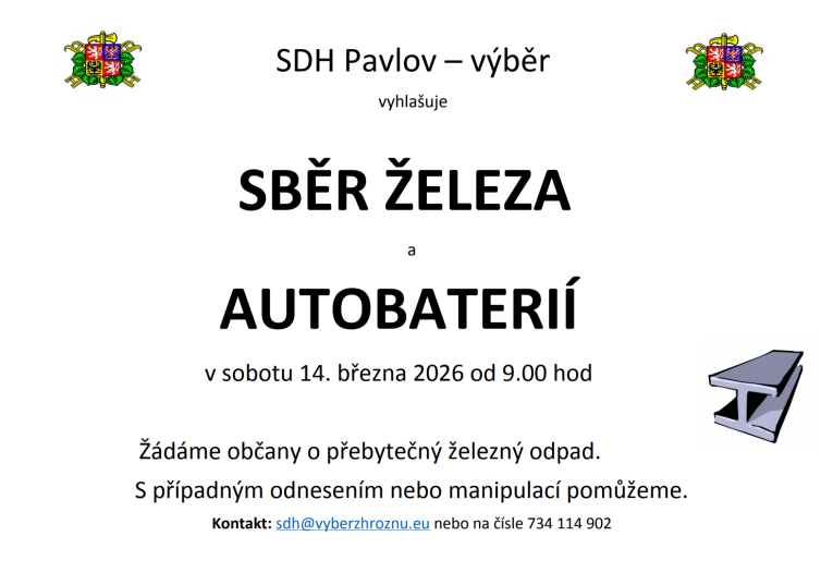 Sběr železa a&nbsp;autobaterií 2026